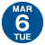 MAR 6 TUE